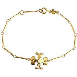 NWT Tory Burch Roxanne Thin 18k GP Bracelet with Tag & Dust Bag Rtl $98